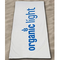 Velour Beach Towel White 35X60 (IMPRINTED)